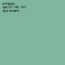 #7FB69D - Sea Nymph Color Image